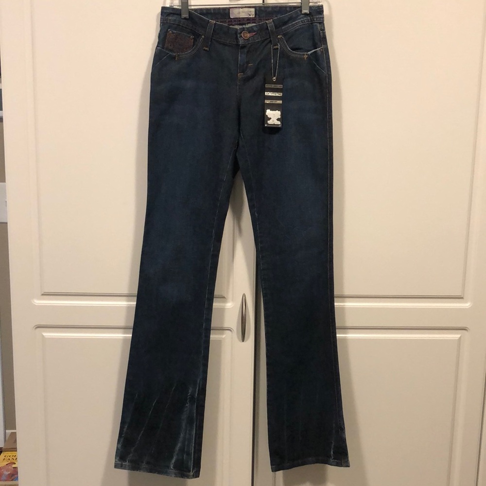 Houston jeans Women's  3 / 4 x 34 twenty X slim fit bootcut jeans NWT dark new